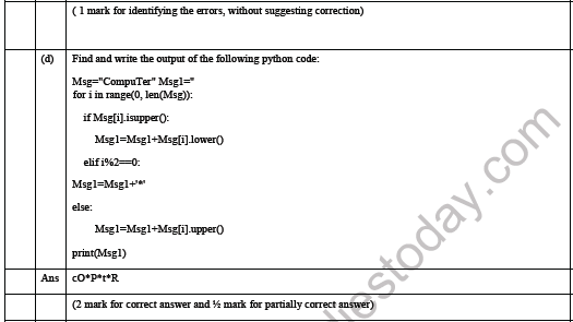 CBSE Class 12 Computer Science Sample Paper 1